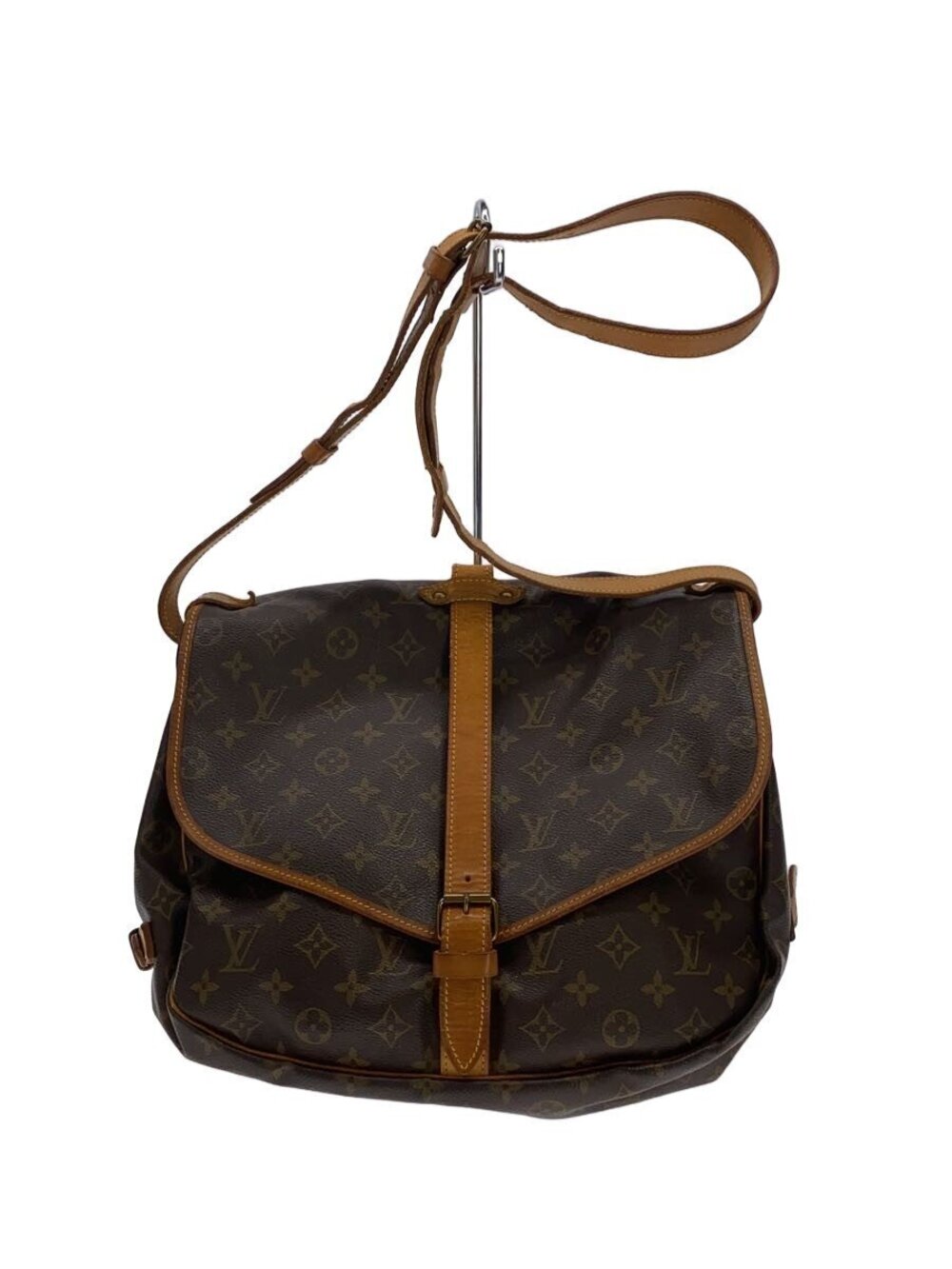 LOUIS VUITTON Saumur Canvas Brown All over